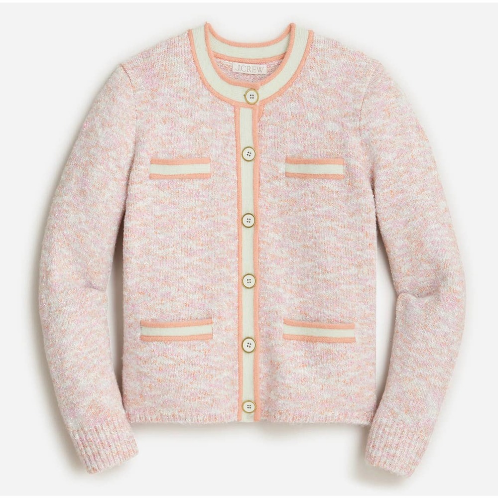 J. Crew Marled Sweater Lady Jacket Merino Wool Blend Button Front Cardigan - Picture 4 of 14